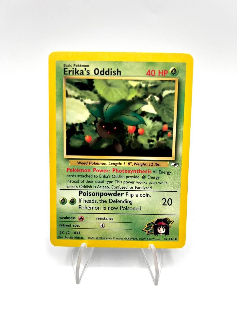 Carta Pokemon Erika's Oddish 49/132 set Gym Heroes Vintage Excellent Inglese