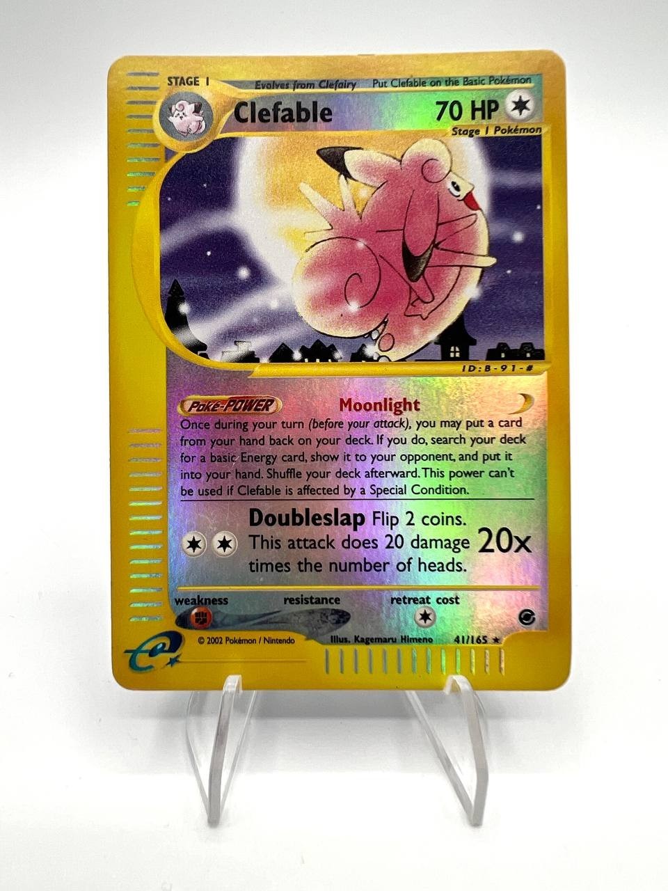 carta Pokemon set Expedition 41/165 Clefable Reverse holo Excellent ENG Inglese