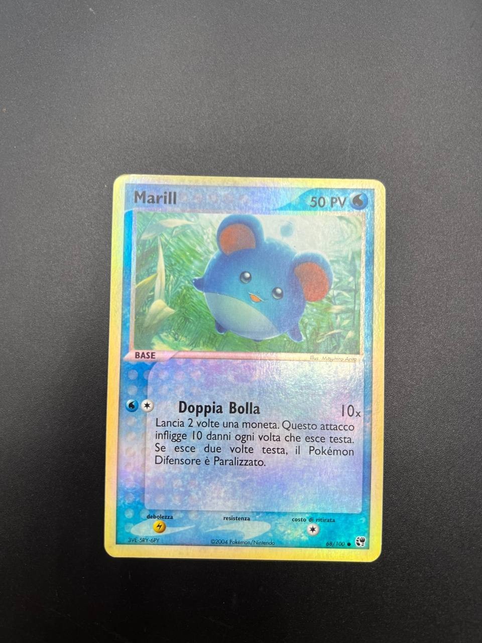 Carta pokemon Marill 68/100 set Tempesta di sabbia Italiano holo reverse EXC
