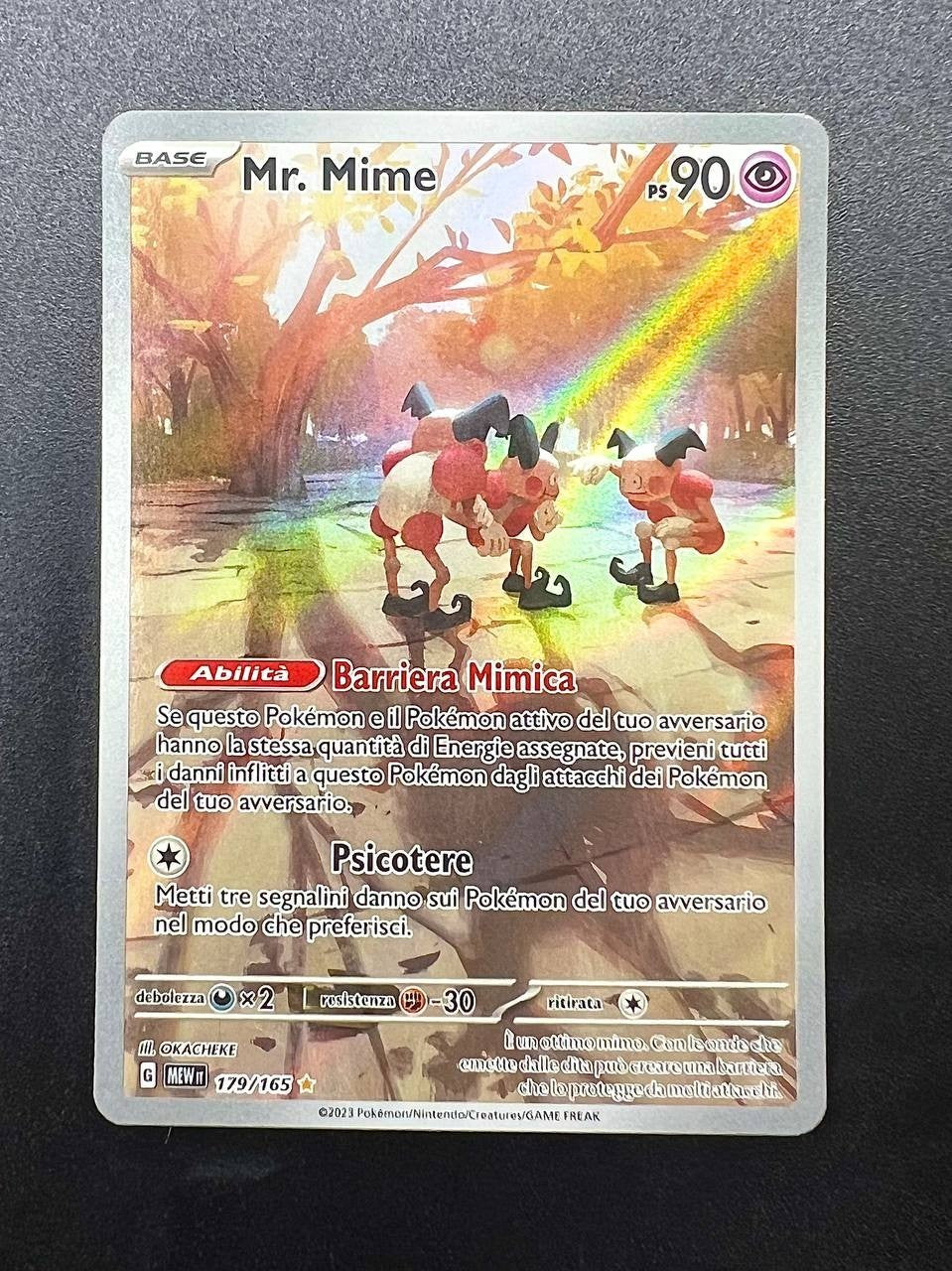 Carta Pokemon Mr. Mime 179/165 MEW set 151 Holo Near Mint Italiano