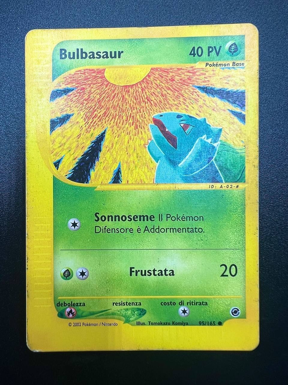 Carta Pokemon Bulbasaur 95/165 EX set Expedition No Holo Vintage Good Italiano