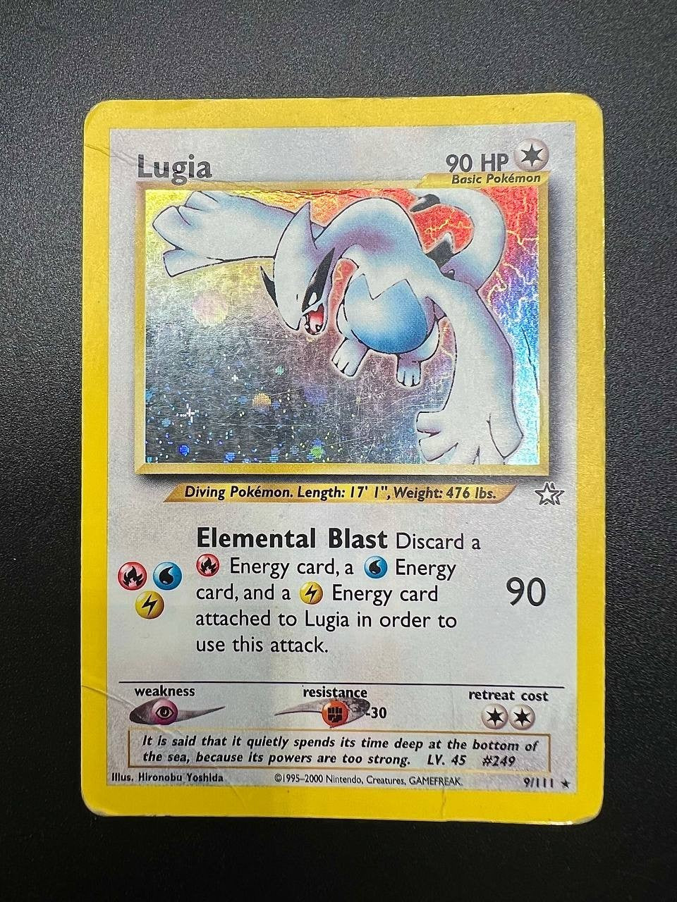 carta pokemon Lugia ng9 neo genesis inglese poor unlimited rara holo vintage