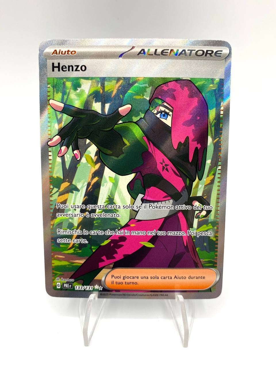 Carta Pokemon Henzo Full Art 133/131 set Evoluzioni Prismatiche Near Mint ITA