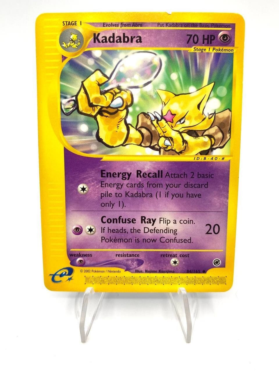 Carta Pokemon Kadabra set Expedition 84/165 Excellent Vintage no holo Inglese