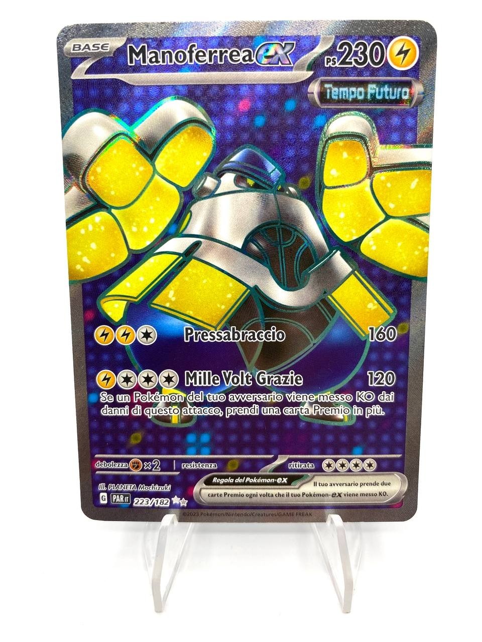 Carta Pokemon Manoferrea Ex 223/182 set Paradosso Temporale Italiano Near Mint