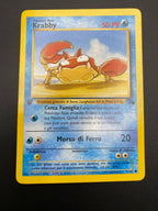 Carta Pokémon Krabby 51/62 1a Edizione Italiano Fossil FO Vintage Excellent