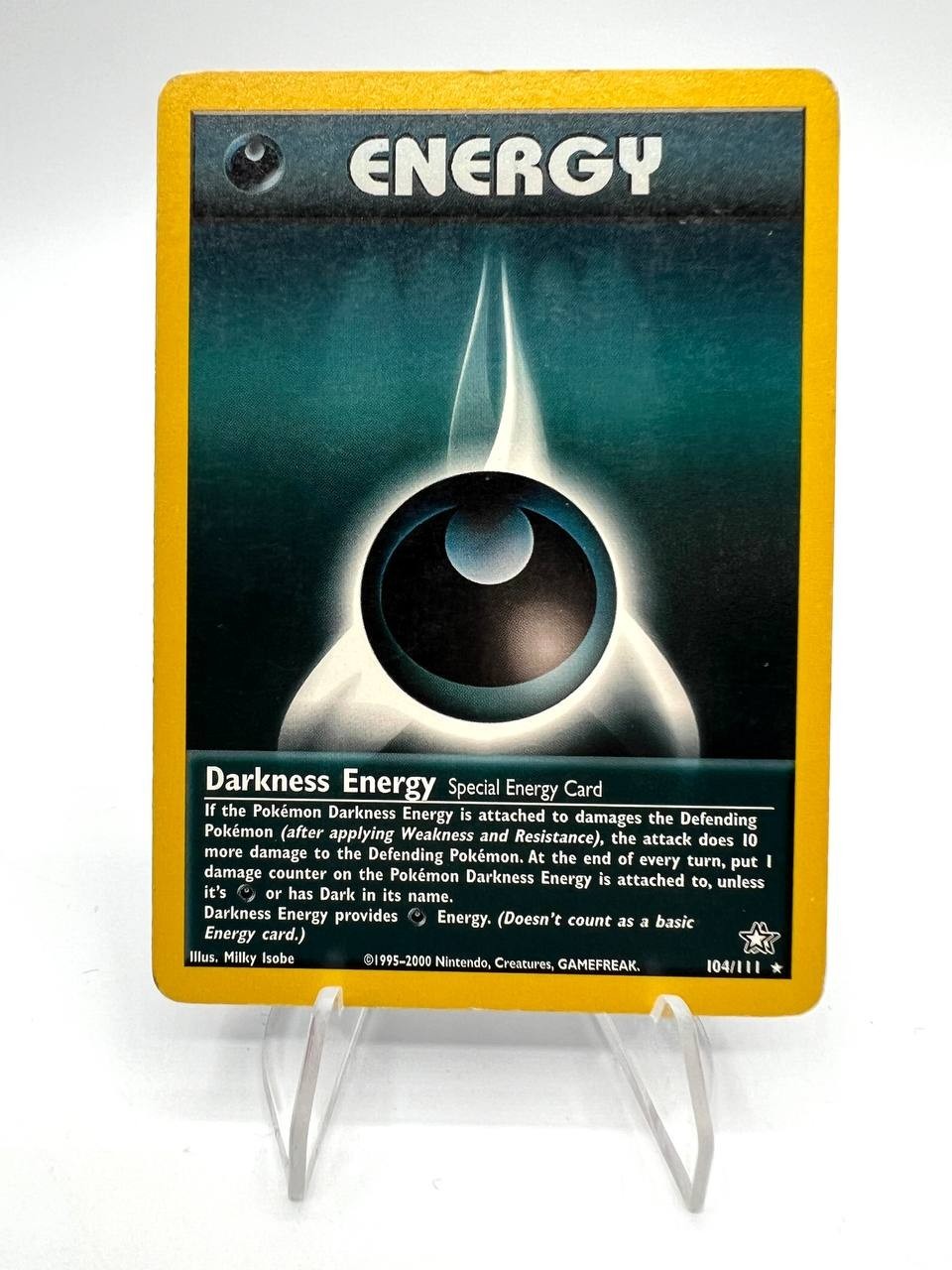 Carta pokemon Darkness Energy 104/111 Neo Genesis Inglese Vintage Good No holo