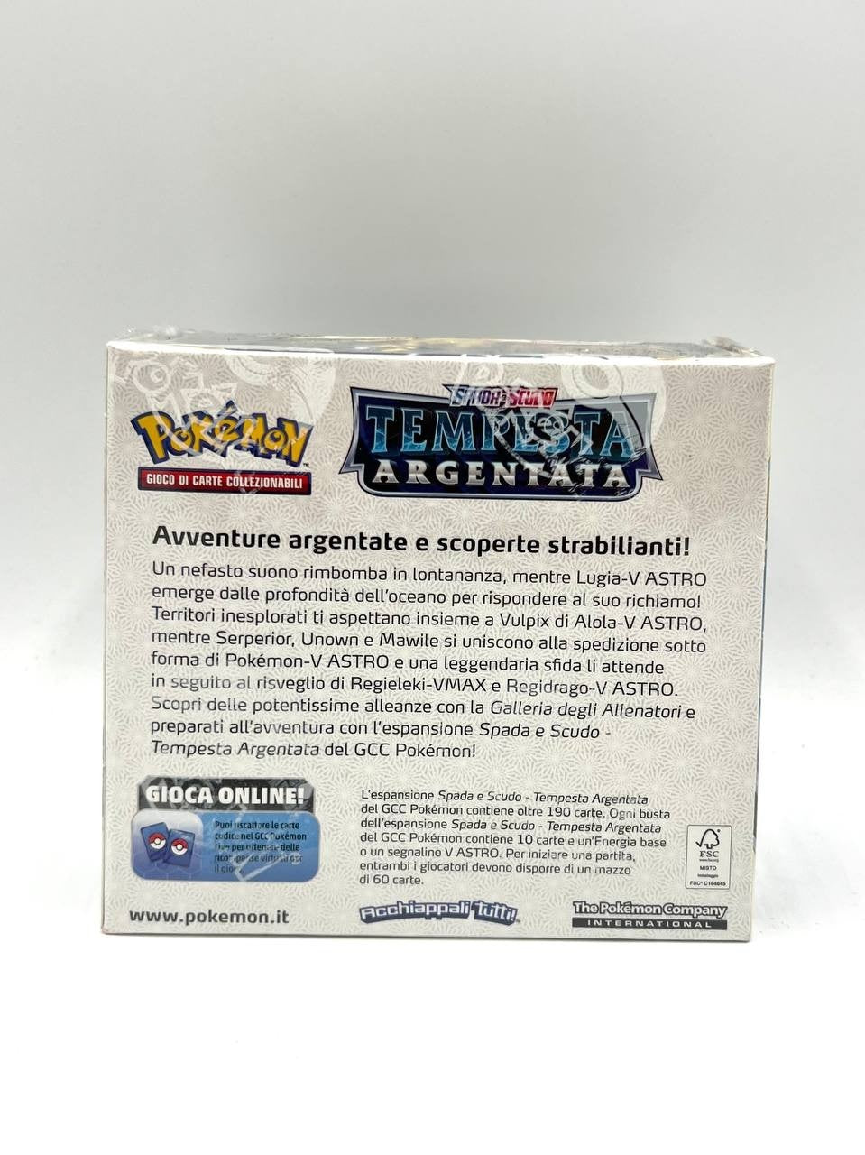 Pokemon Spada e scudo Tempesta argentata Booster Box 36 Bustine Italiano Sealed