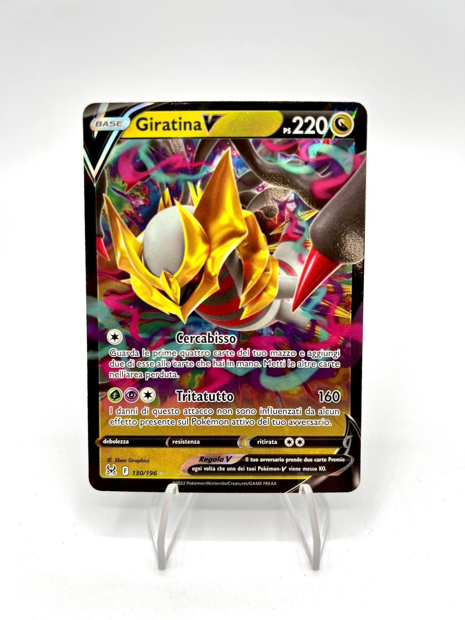 Carta Pokemon Giratina V F 130/196 set Origine Perduta Italiano Near Mint Holo