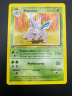 Carta Pokémon Set Base BS  Nidorino 37/102 ITA 1a Edizione Near mint Vintage