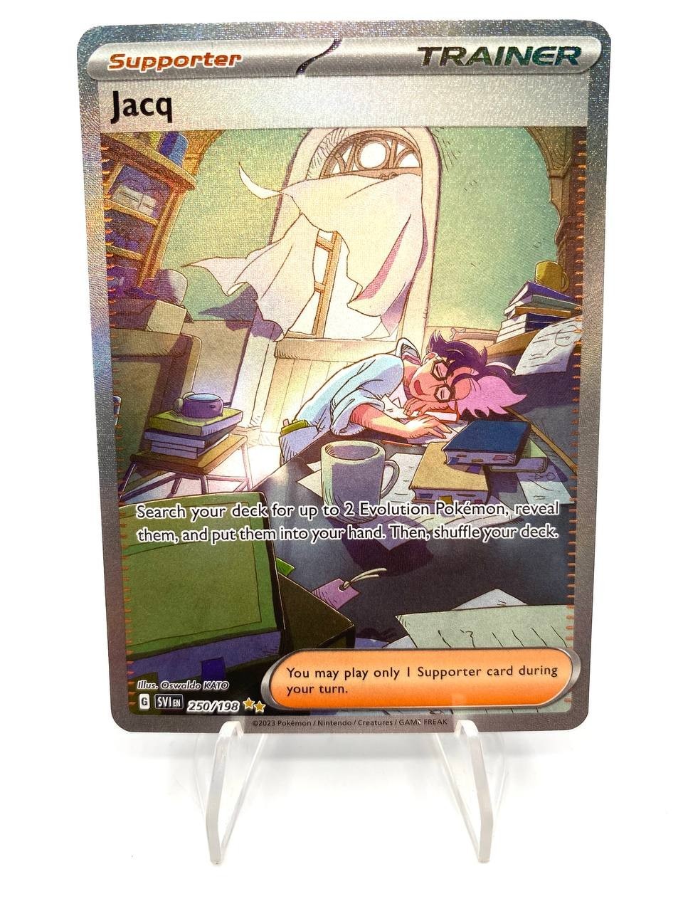 Carta Pokémon Jacq SVI 250/198 Scarlet & Violet Special Illustration NM Holo ENG
