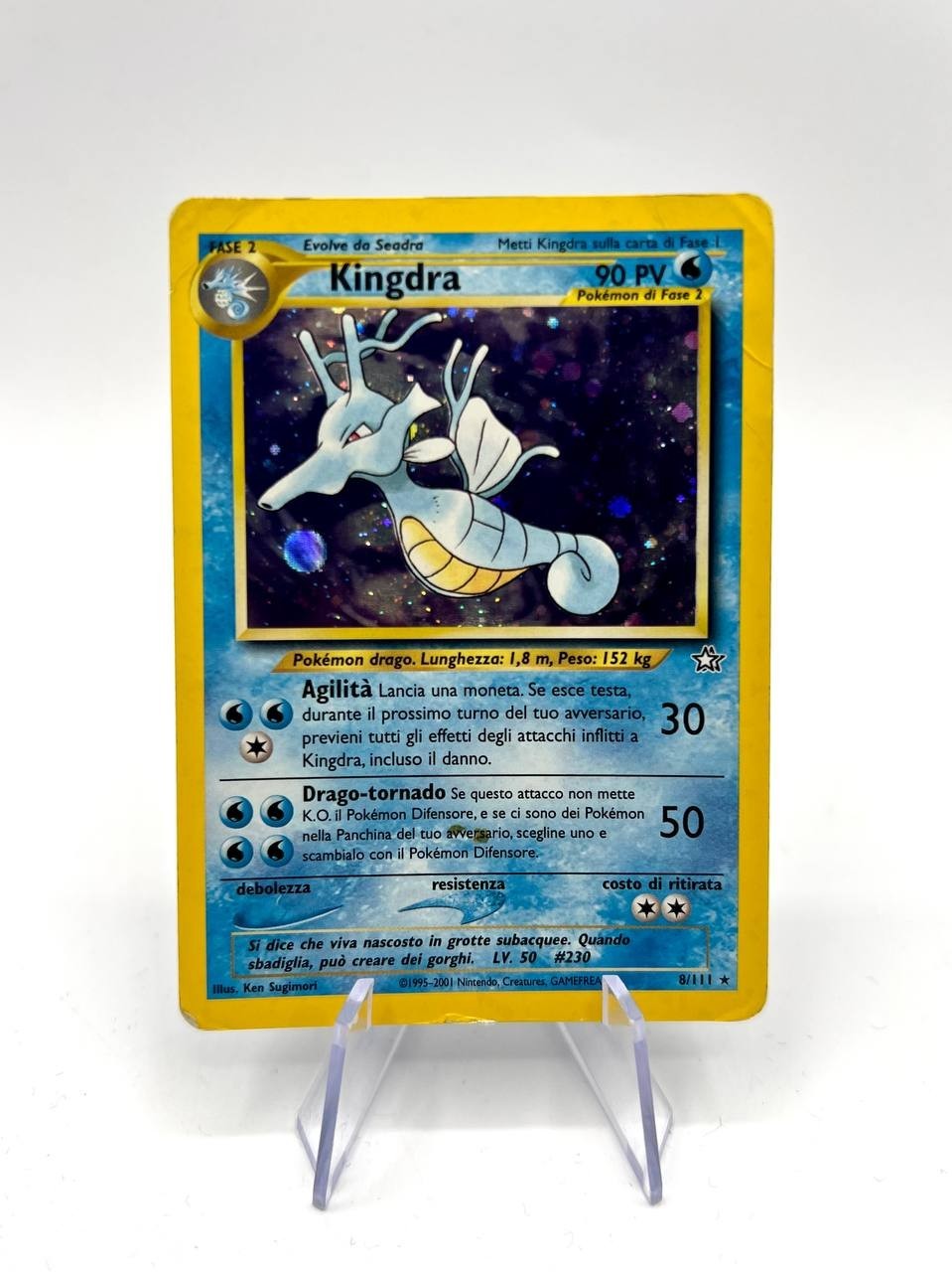 Pokemon TCG Kingdra Neo Genesis NG 8/111 Rara Holo italiano poor no 1° ed