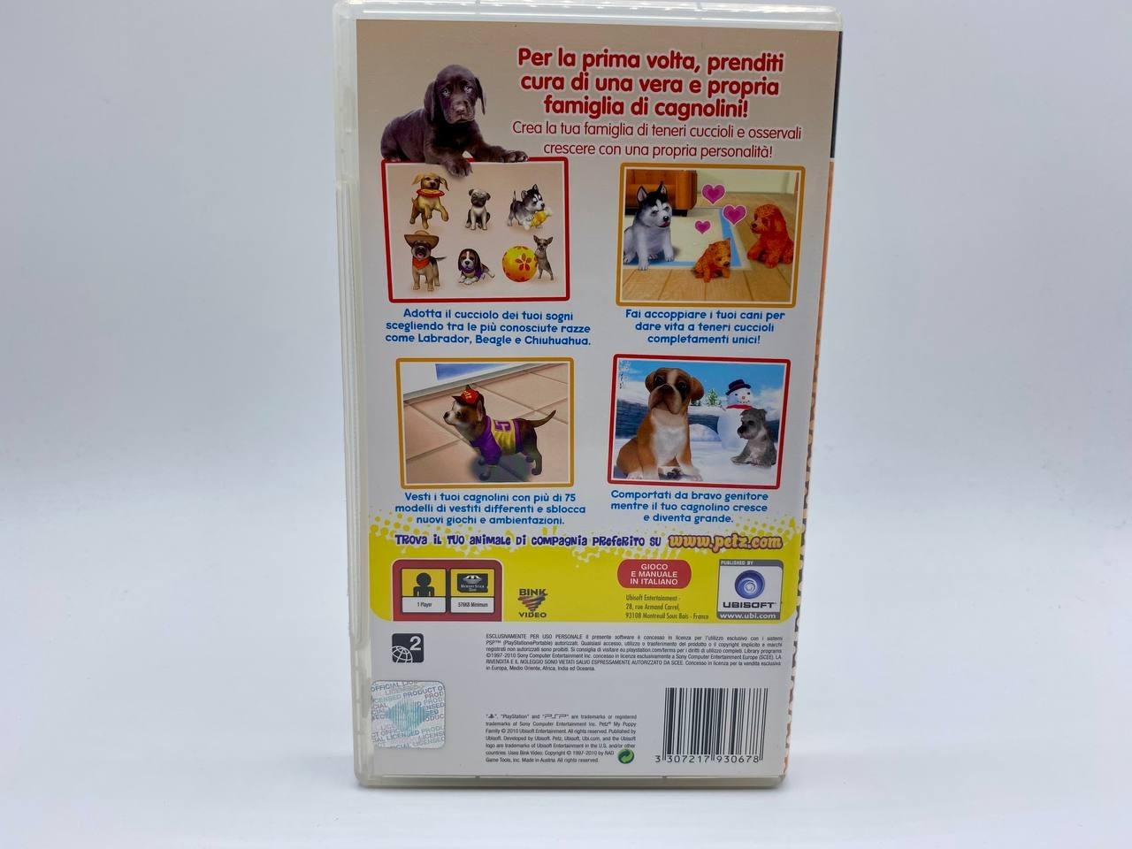 PETZ MY PUPPY FAMILY PSP ESSENTIALS ITALIANO COMPLETO Funzionante Ubisoft