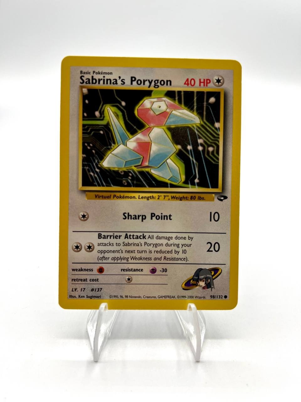 Carta pokemon Sabrina's Porygon 98/132 Gym Challenge Excellent Vintage Inglese