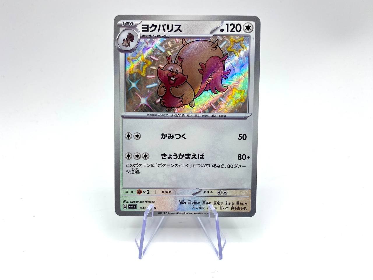 Carta Pokemon Greedent Shiny 314/190 sv4a 314 Holo Japanese set Shiny Treasure