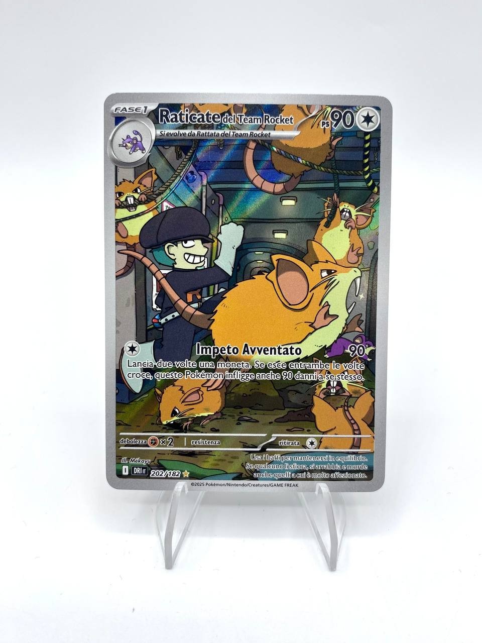 Carta Pokemon Raticate del Team Rocket DRI 202/182 Rivali Predestinati ITA NM