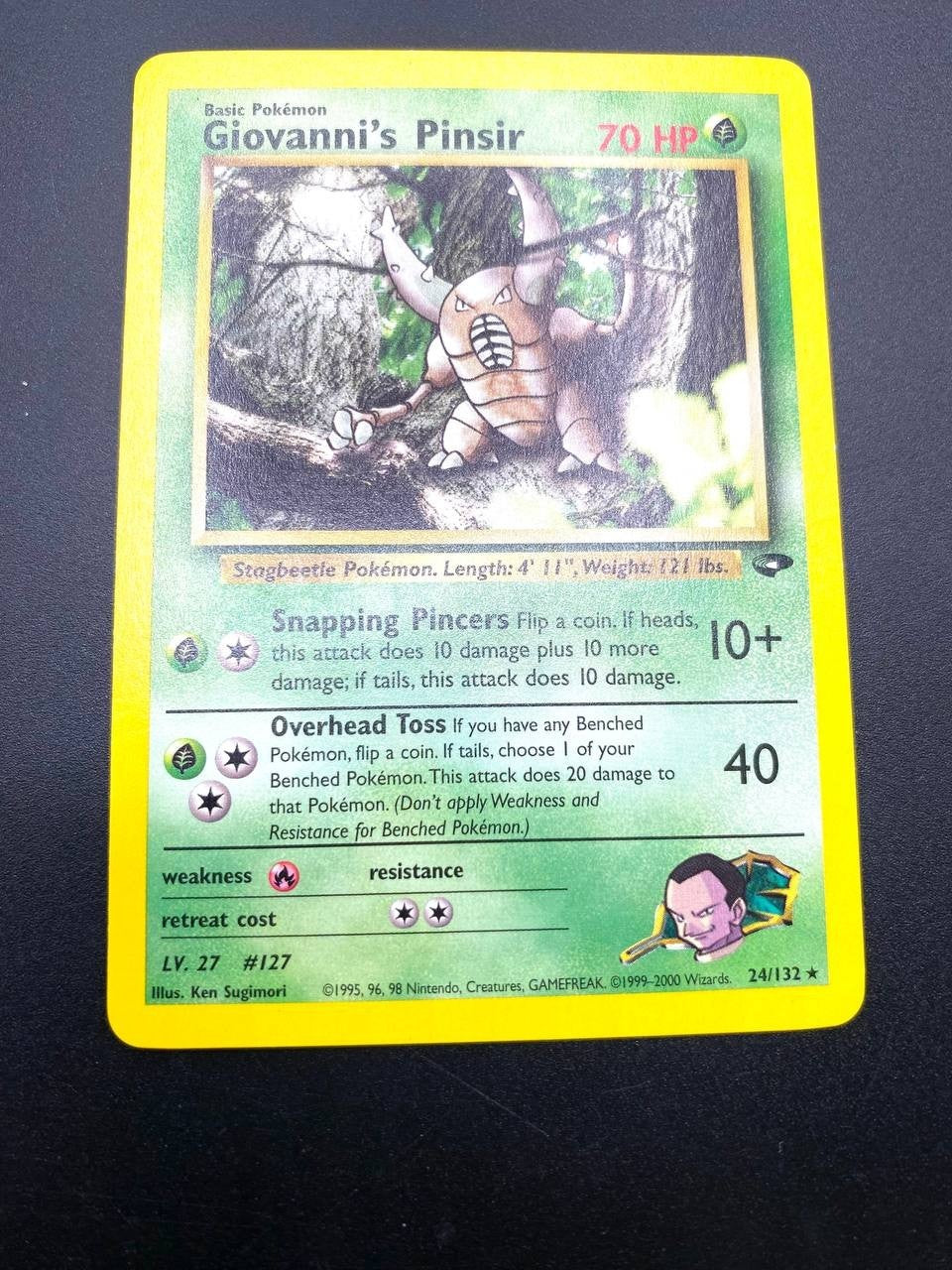 Carta Pokémon Giovanni's Pinsir set Gym Challenge 24/132 Inglese ENG Excellent