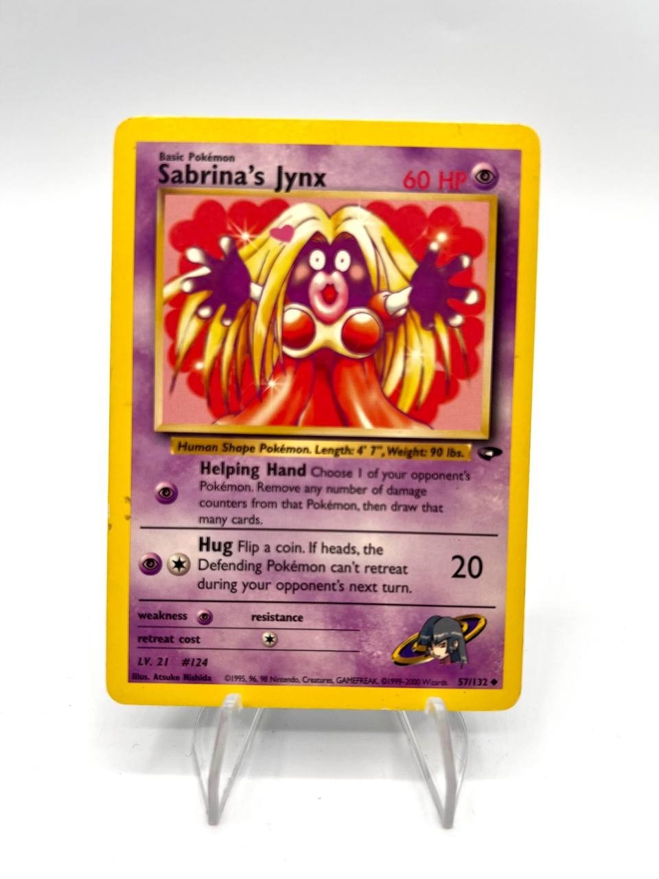 Carta pokemon Sabrina's Jynx 57/132 set Gym Challenge Excellent Vintage Inglese