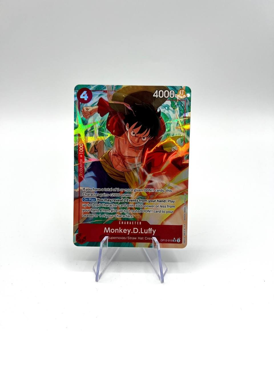 One piece TCG Monkey.D.Luffy Alternate Art OP12-015 Legacy of the Master Foil NM