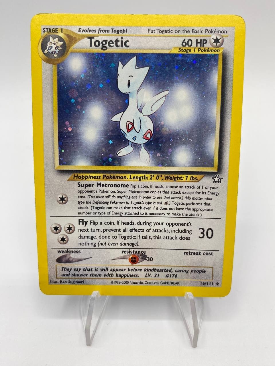 Carta Pokémon set Neo Genesis Togetic 16/111 Holo Vintage Good Inglese