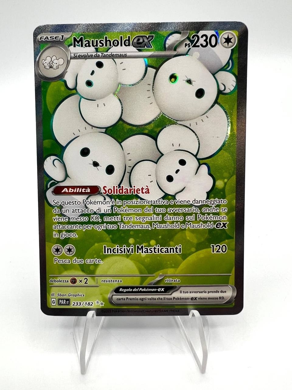 Carta Pokemon Maushold Ex 233/182 set Paradosso Temporale PAR Italiano Near Mint