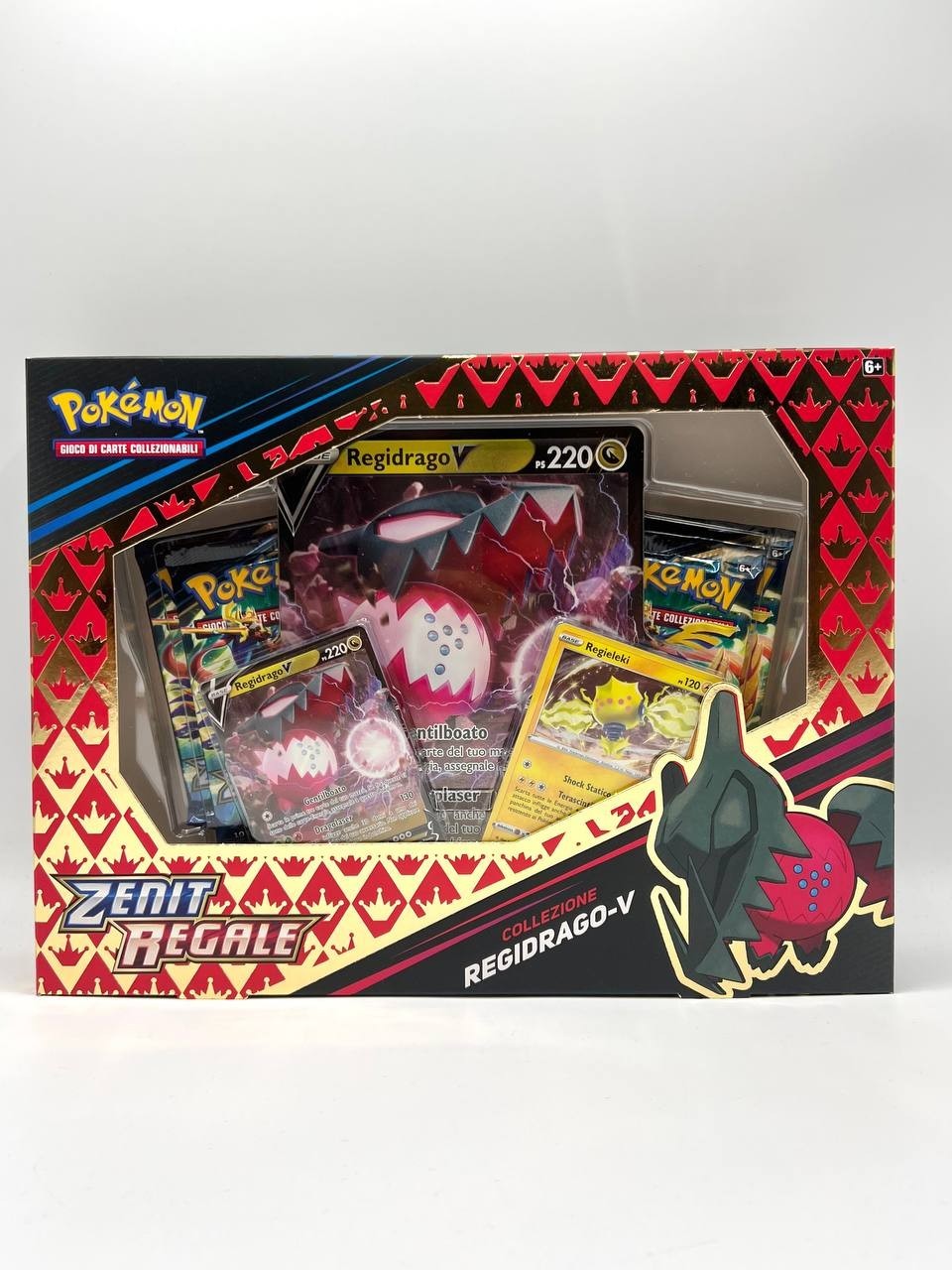 Collezione Pokémon Zenith regale Regidrago V Sealed 4 bustine Italiano