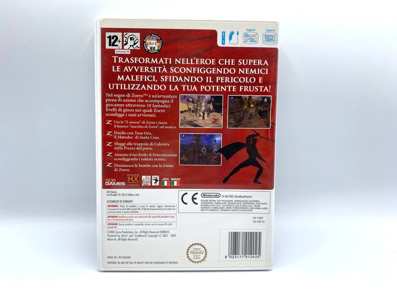 Nel segno di zorro Nintendo Wii 505GAMES Completo funzionante Italiano