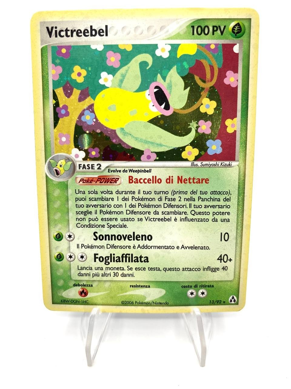Carta pokemon Victreebel Holo 13/92 ex Leggenda di mew Italiano Holo Good