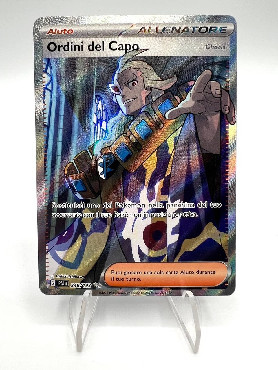 Pokémon ordini del capo Ghecis 248/193 PAL set Evoluzioni A Paldea Italiano NM