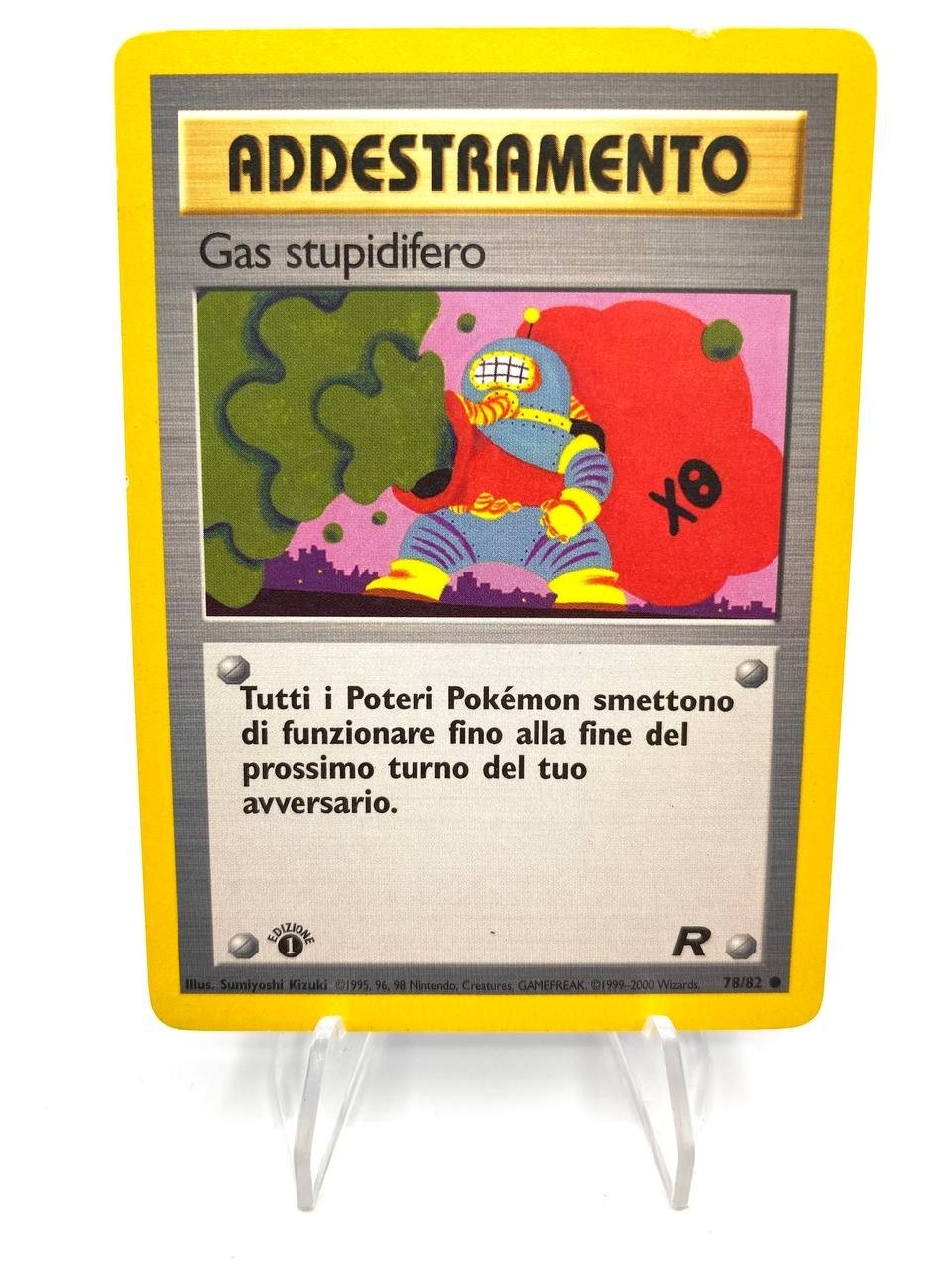 Carta Pokémon Gas stupidifero 78/82 Set Team Rocket Italiano Exc 1st edition
