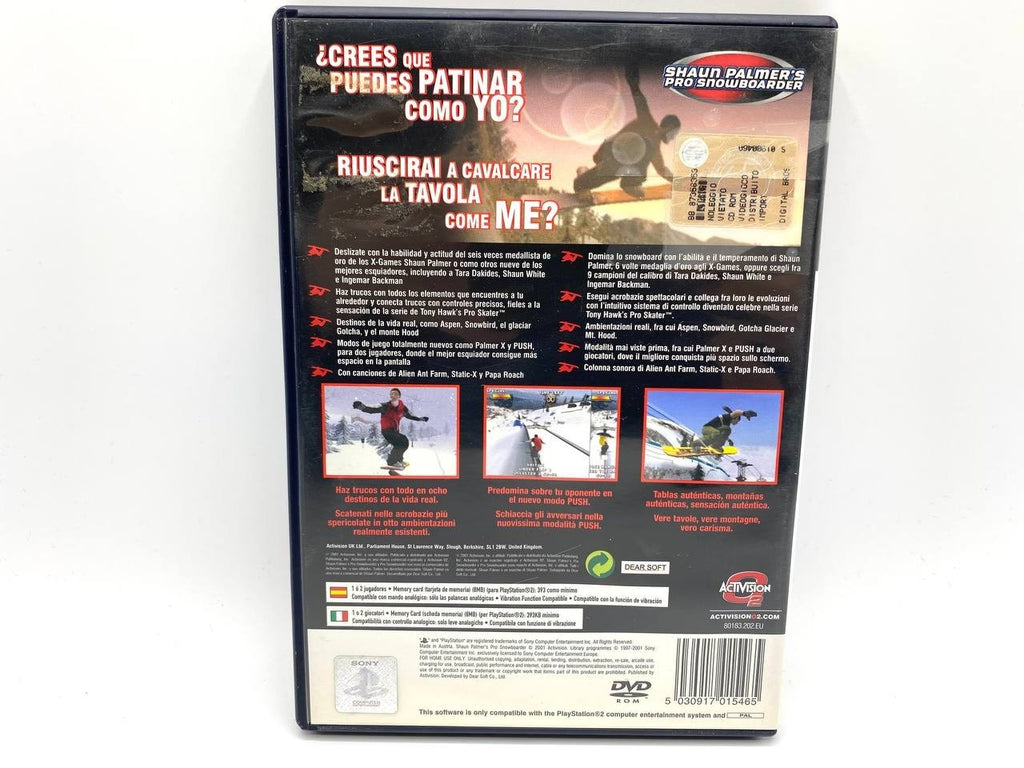 Shaun Palmer's Pro Snowboarder PS2 Playstation 2 ITALIANO ITA COMPLETO