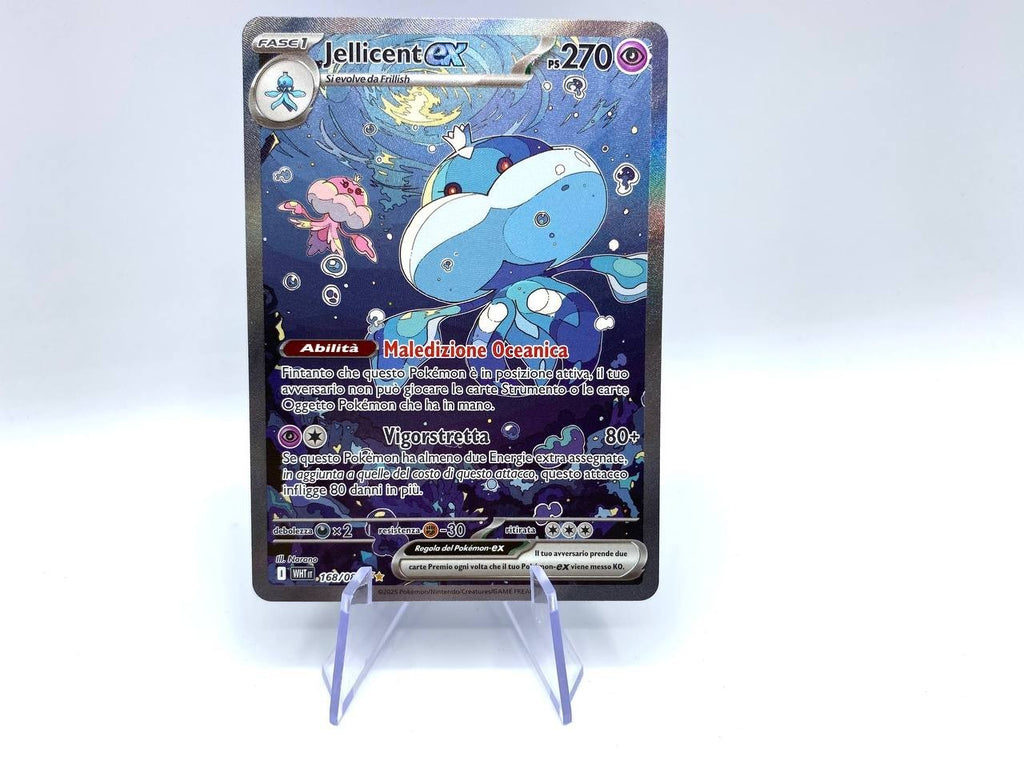Carta Pokemon Jellicent ex 168/086 WHT set Fuoco Bianco Italiano Holo Near Mint