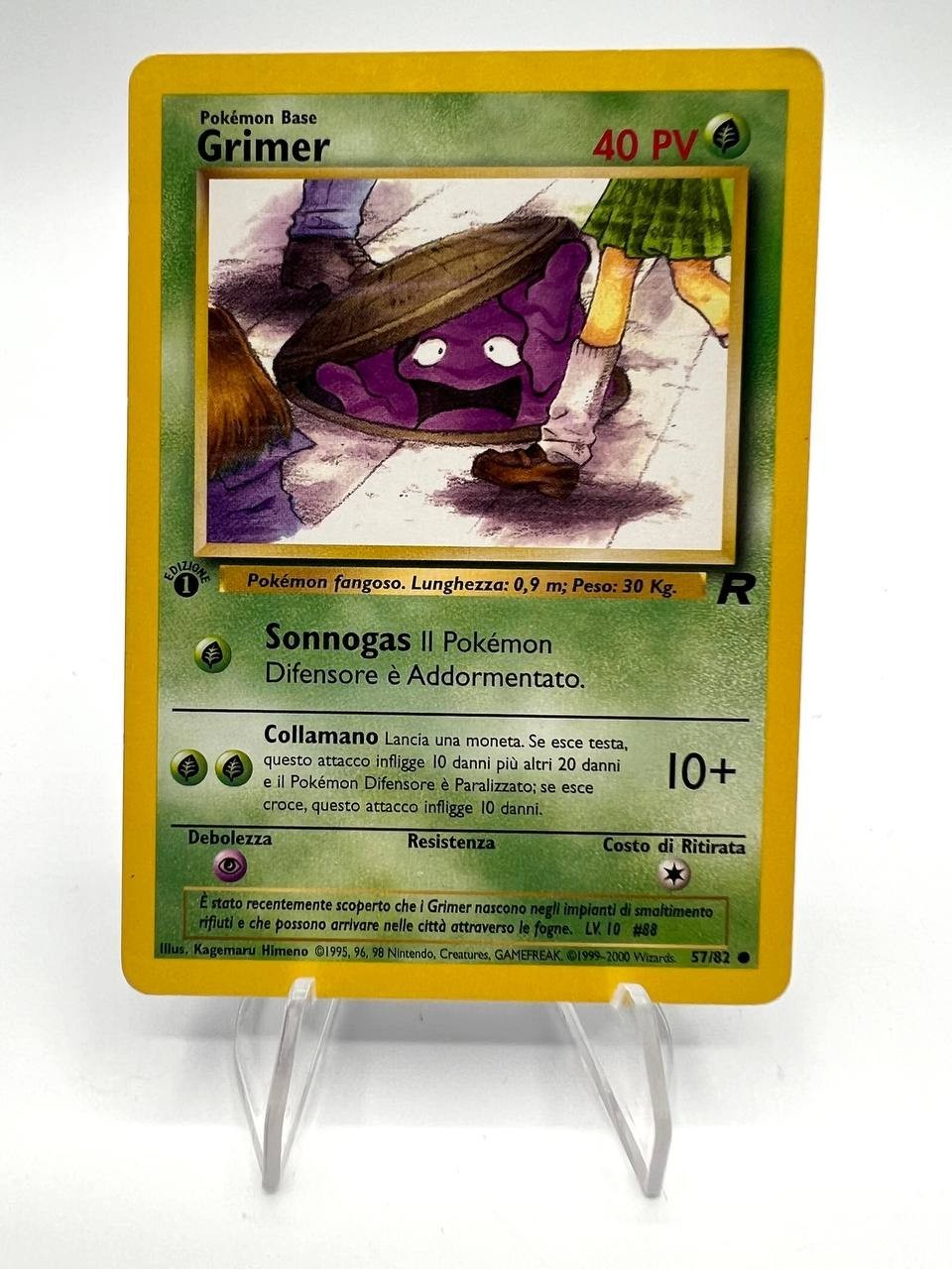 Carta pokemon Grimer 57/82 Team Rocket Italiano 1a Edizione Excellent Vintage