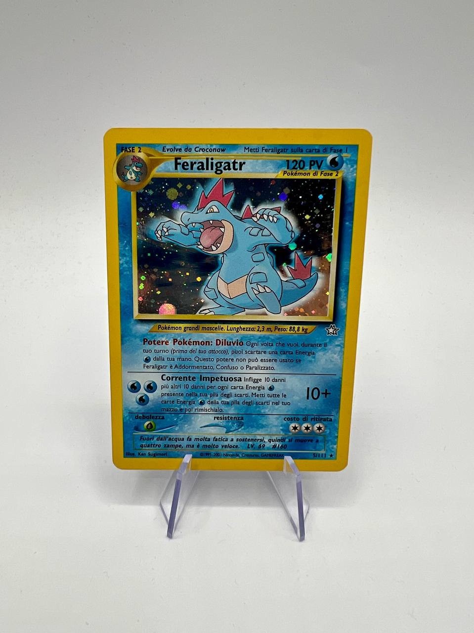 Pokémon Feraligatr Holo 5/111 Neo Genesis italiano Vintage Rare  Exellent+