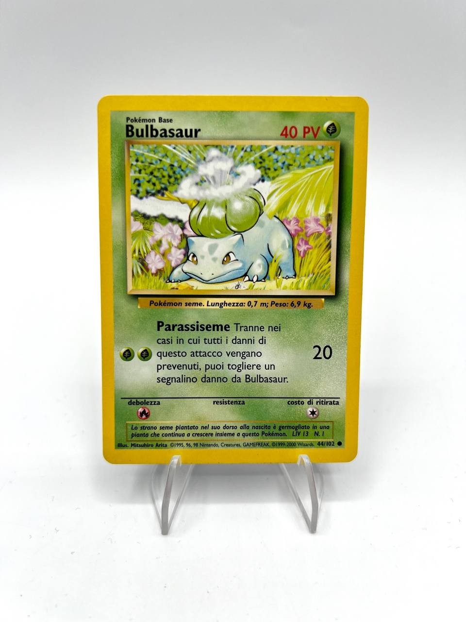 Carta pokemon Bulbasaur 44/102 set Base BS Italiano Vintage Excellent no holo