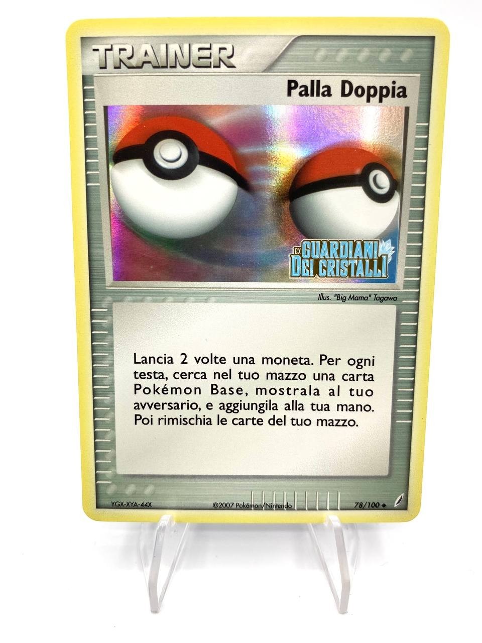 Carta pokemon Palla doppia 78/100 set EX Guardiani dei cristalli Stamped Holo NM