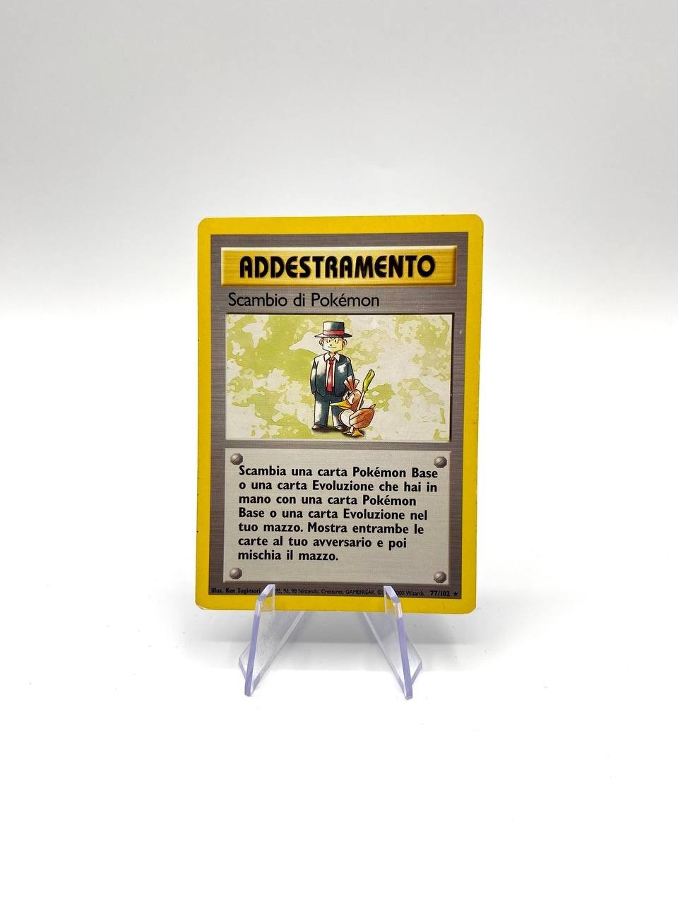 Carta Addestramento Scambio Di Pokemon italiano set base BS 77/102 Good no holo