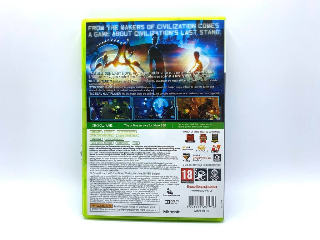 Videogioco XCom Enemy Unknown Microsoft XBOX 360 Completo Funzionante Inglese