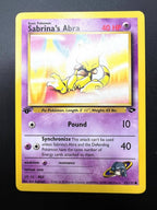 Carta pokemon Sabrina's Abra 93/132 set Gym Challenge 1a edizione EXC Eng