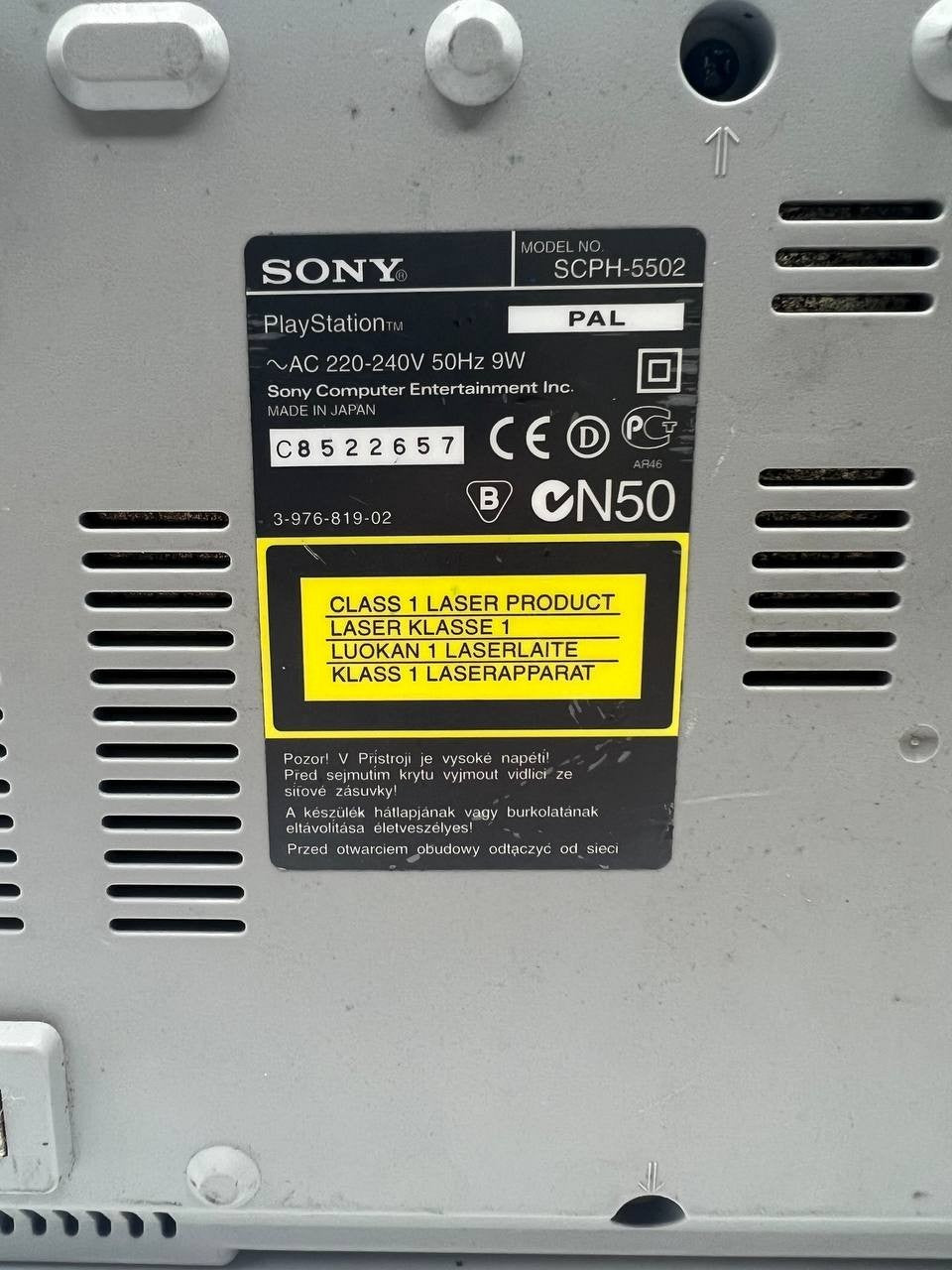 Console Sony Playstation 1 SCPH-5502 Completa Cavi PS1 Funzionante Controller