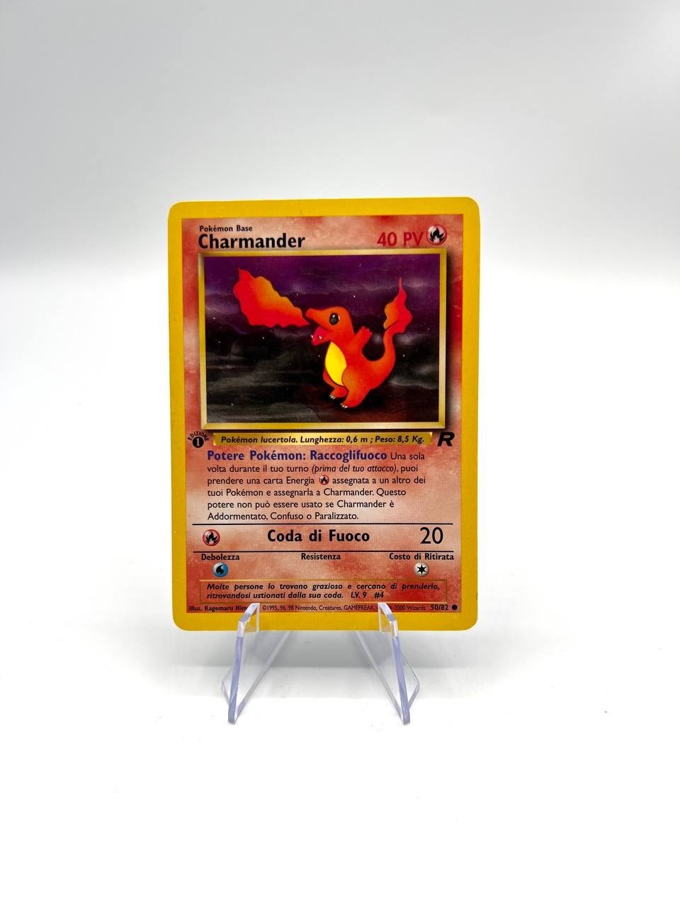 Carta pokemon Charmander 50/82 set Team Rocket Vintage Good 1a edizione Italiano