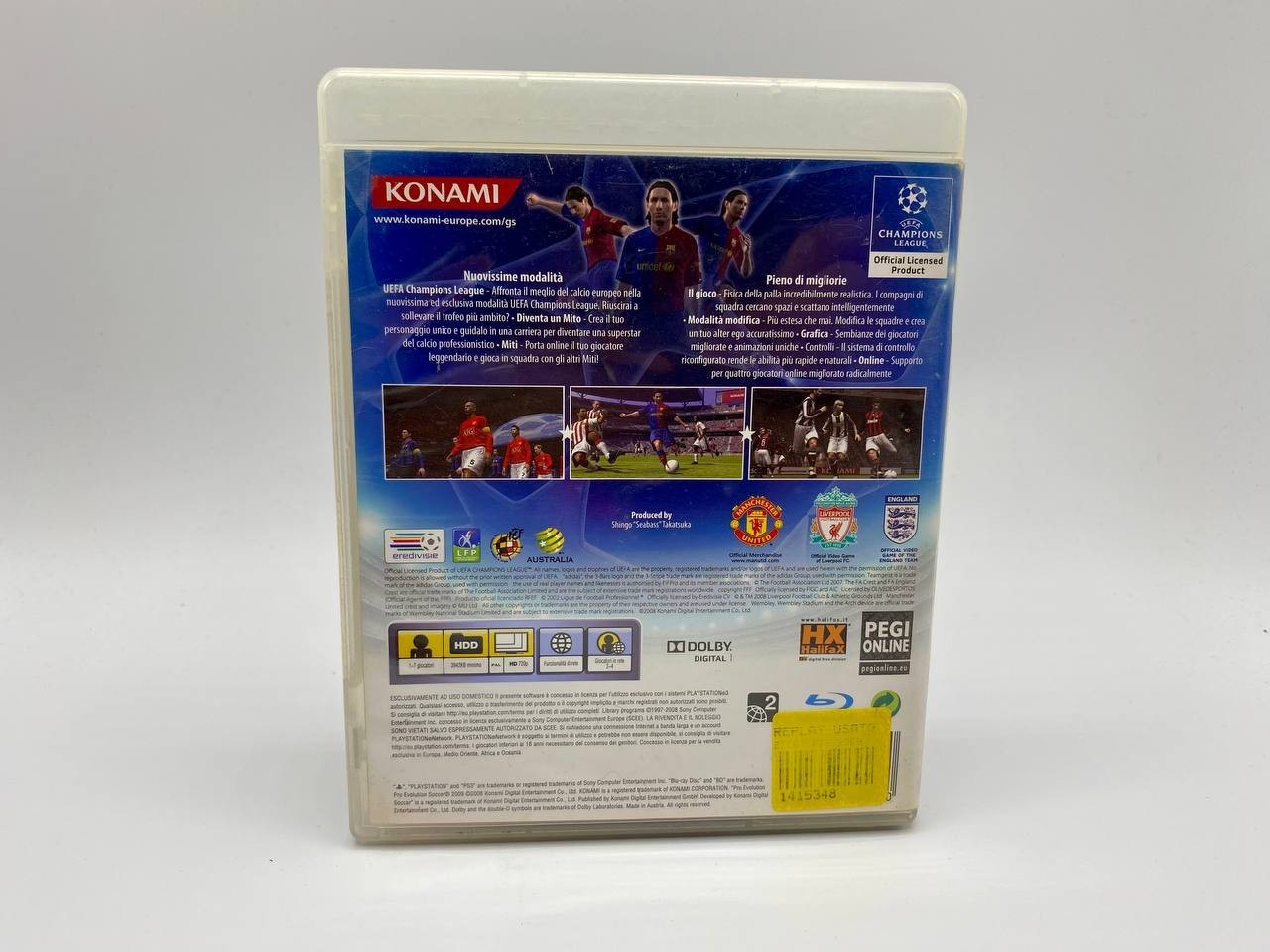 PLAYSTATION 3 PS3 PES 2009 PRO EVOLUTION SOCCER ITALIANO konami Funzionante
