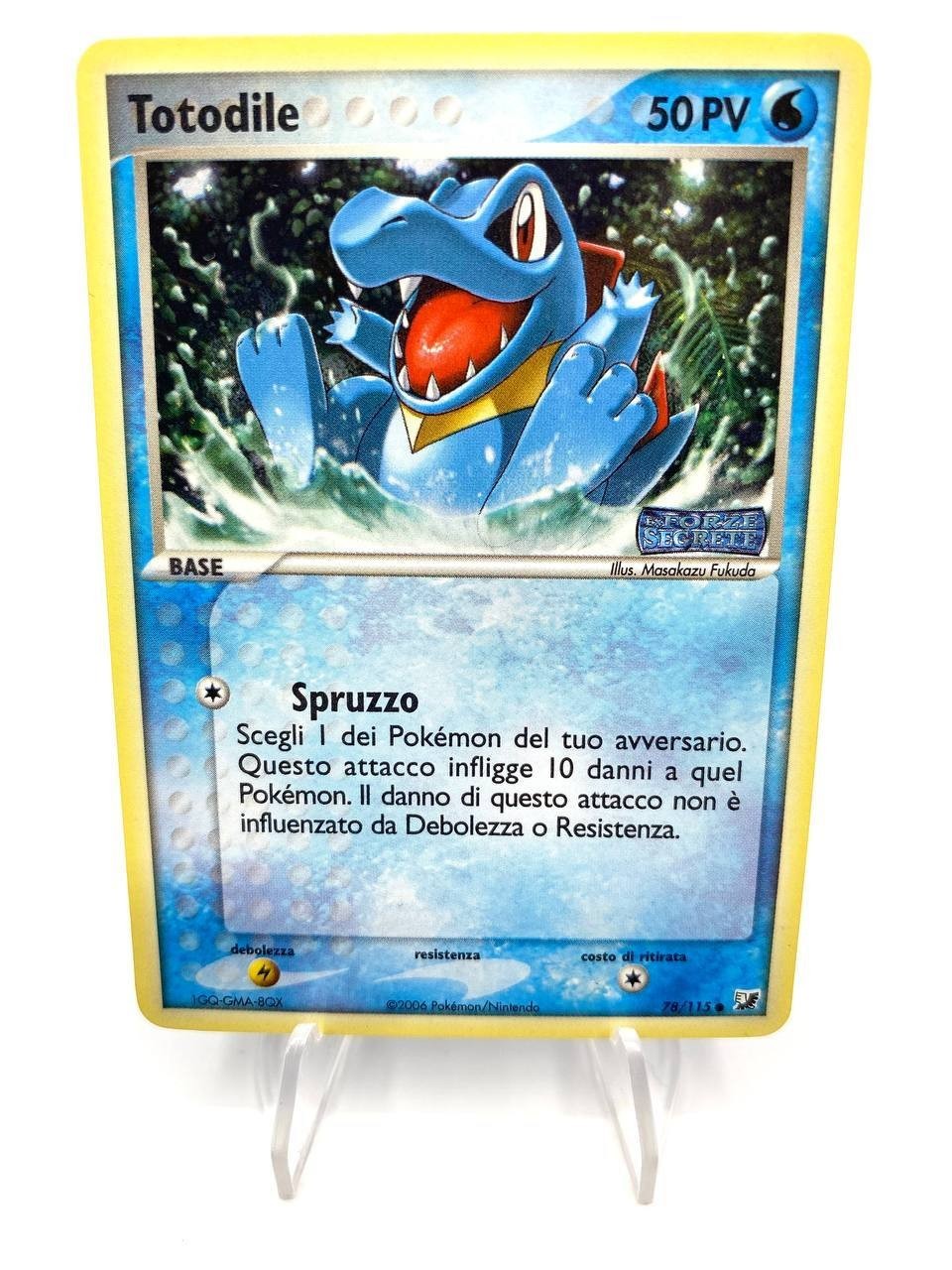 carta pokemon Totodile 78/115 ex forze segrete Holo Stamped Italiano Near mint