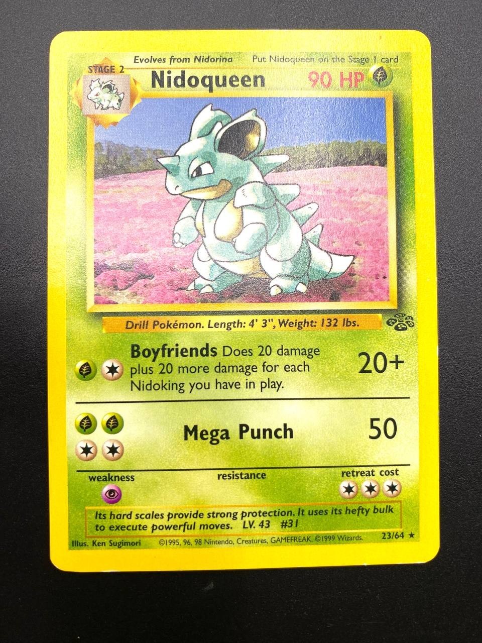 Carta Pokemon Nidoqueen 23/64 set Jungle Inglese ENG Vintage Good no holo