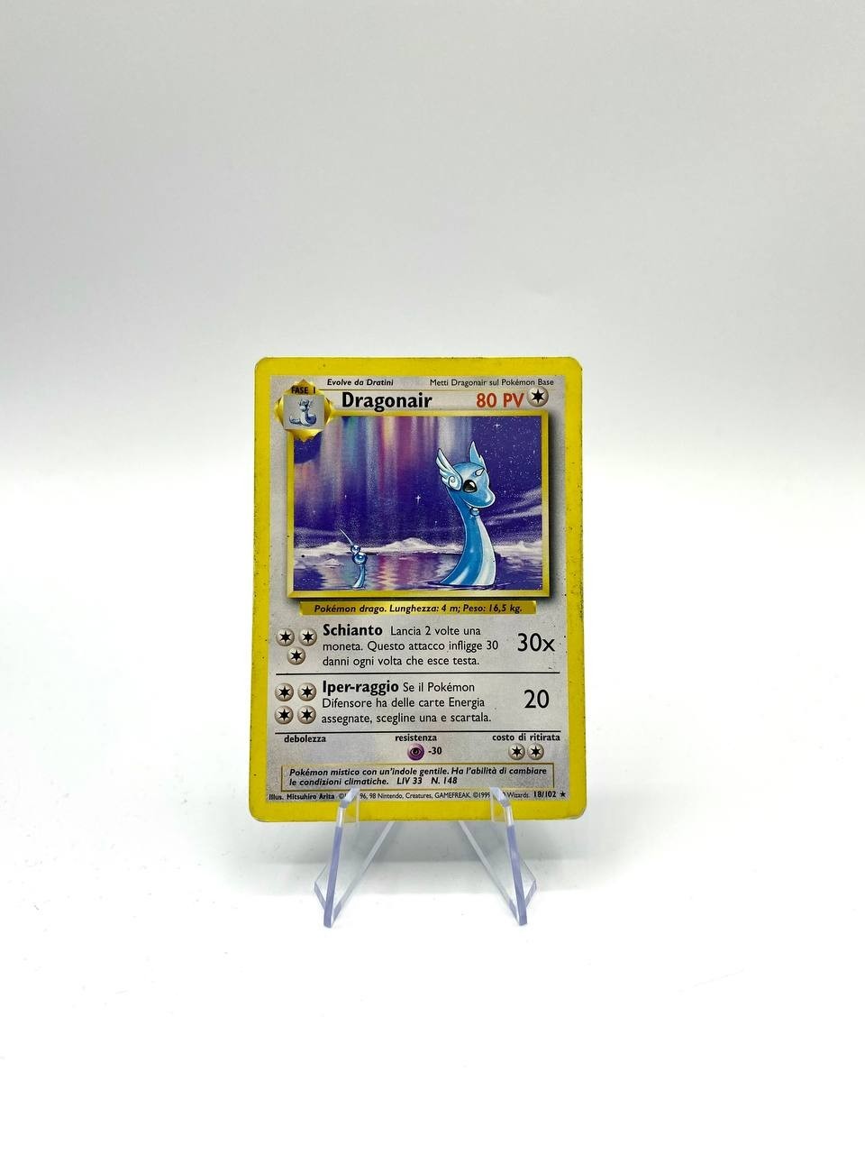 Carta pokemon Dragonair 18/102 set base BS Vintage Italiano Poor No holo