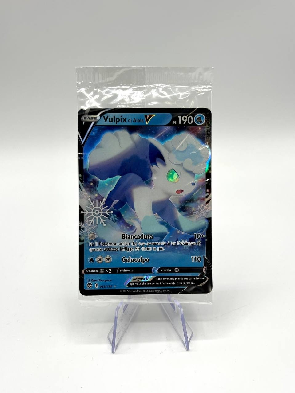 Carta Pokemon 033/195 Vulpix di Alola V Italiano Tesmpesta argentata Sealed NM