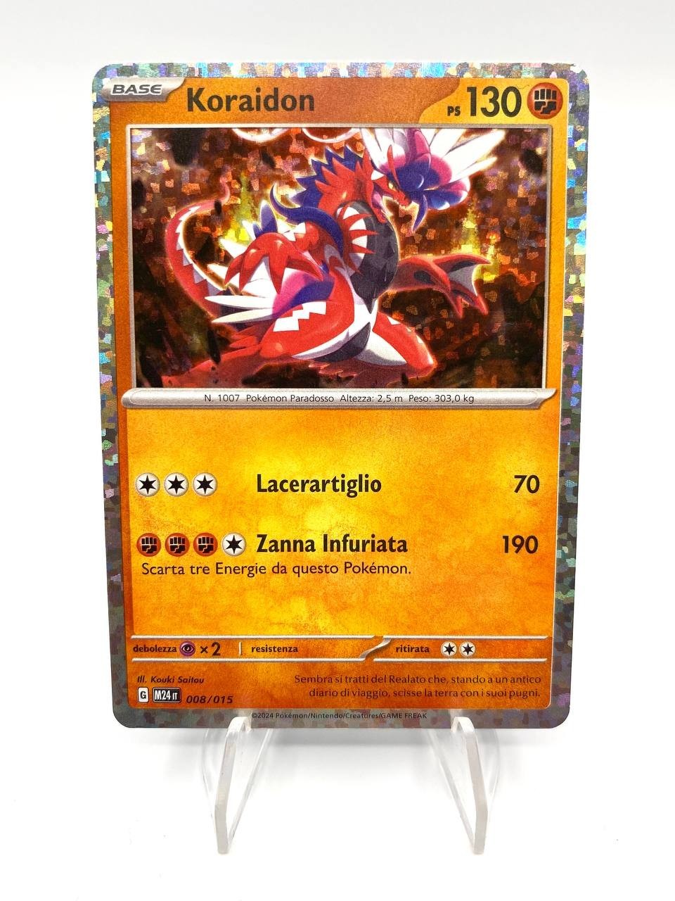 Carta Pokemon KORAIDON 008/015 McDonald's 2024 Holo Italiano Near Mint