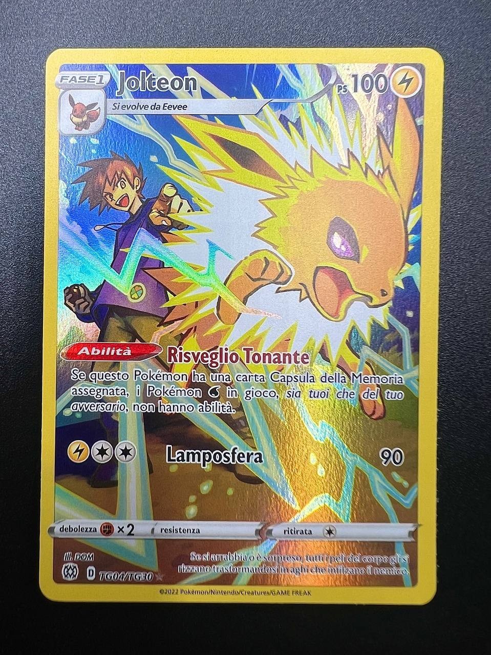Carta Pokémon Jolteon TG04/TG30 BRS Astri lucenti Holo Excellent Italiano
