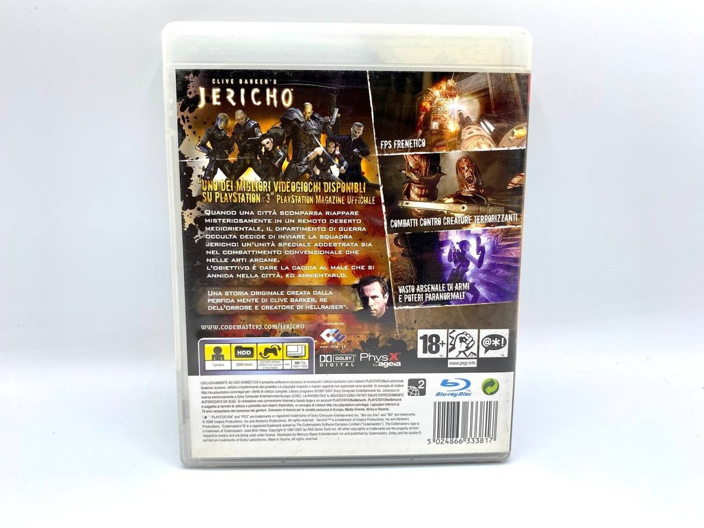 Clive Barker's Jericho Sony PlayStation Ps3 Completo funzionante Italiano