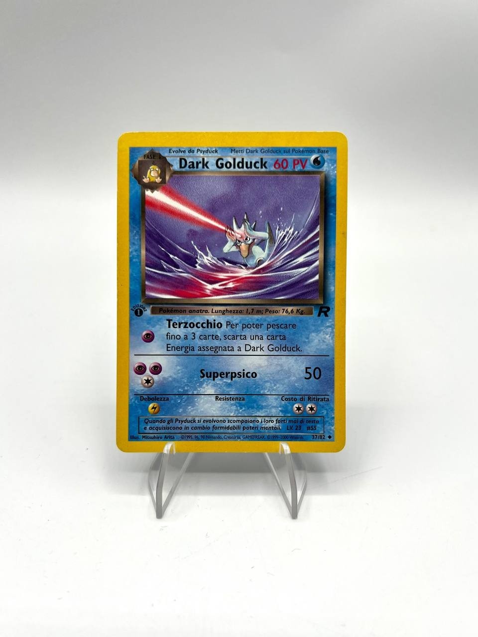 Carta pokemon Dark Golduck 37/82 Team Rocket Good 1a edizione Vintage Italiano
